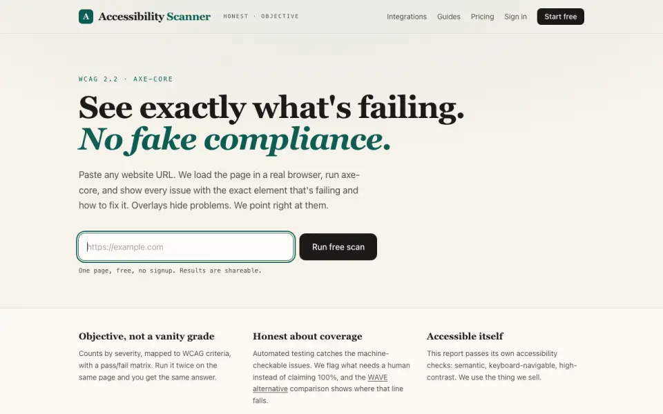 AccessibilityScanner.app's website