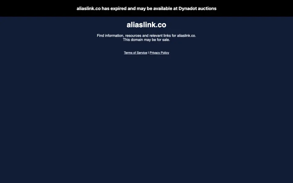 AliasLink's website