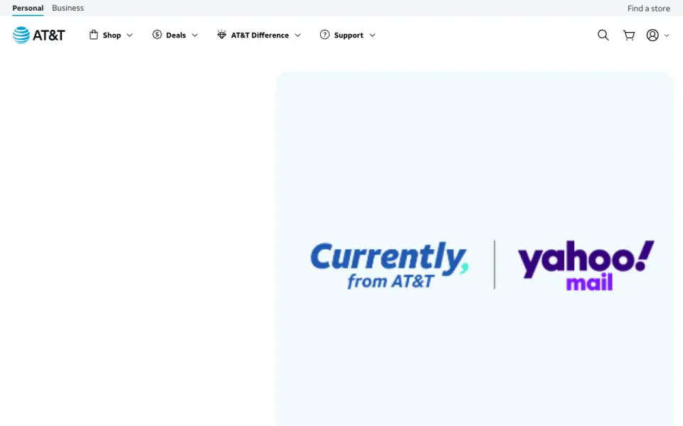 AT&T Mail's website