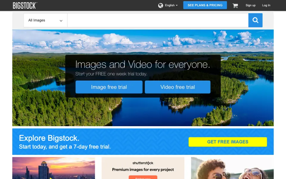 Bigstock's website