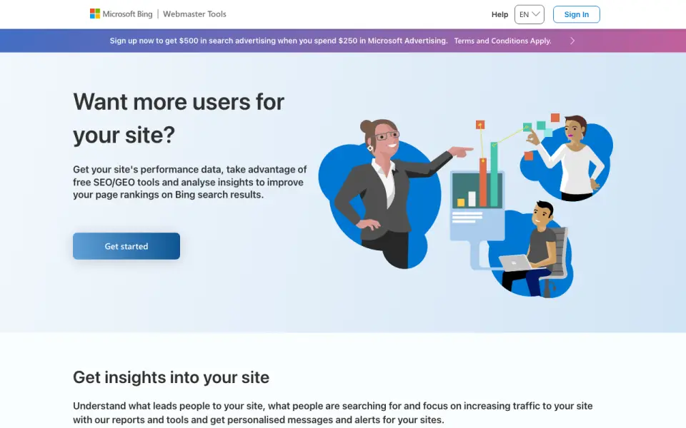 Microsoft Copilot Search's website