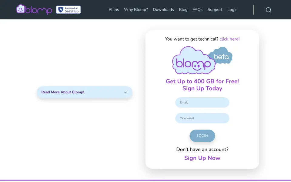 Blomp's website