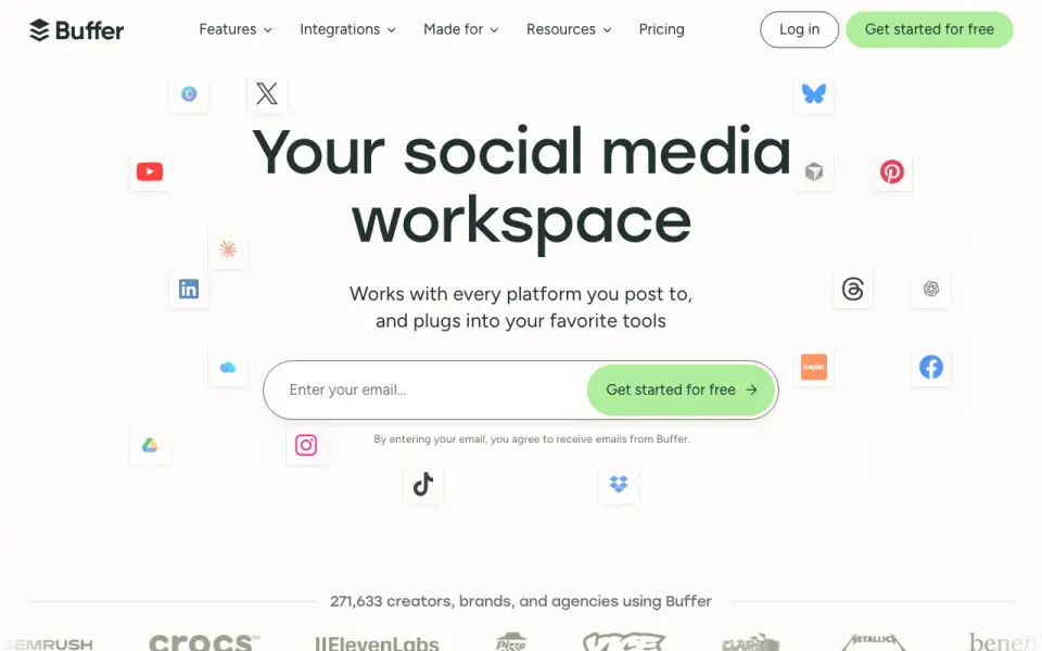 Buffer's website