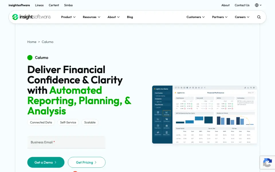 Calumo's website