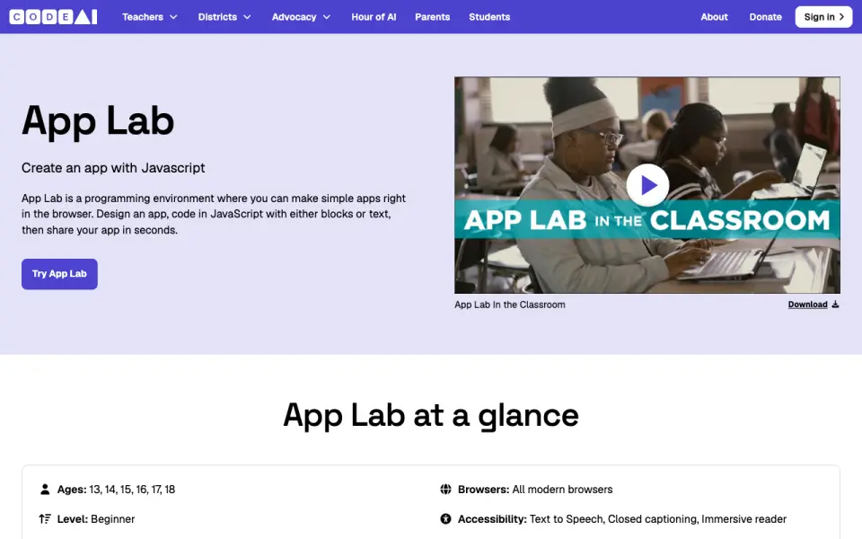 CodeAI (formerly Code.org)'s website