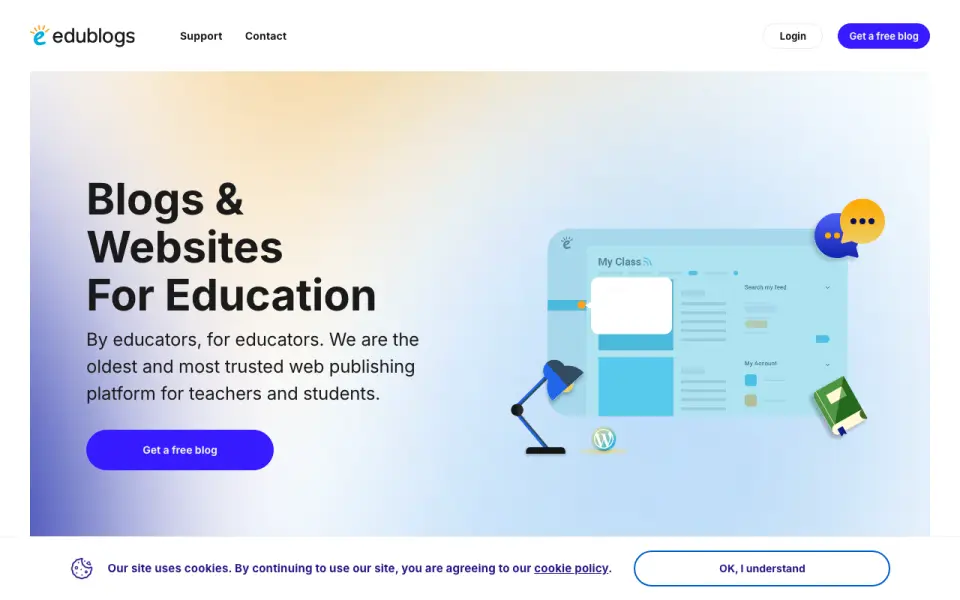 Edublogs's website
