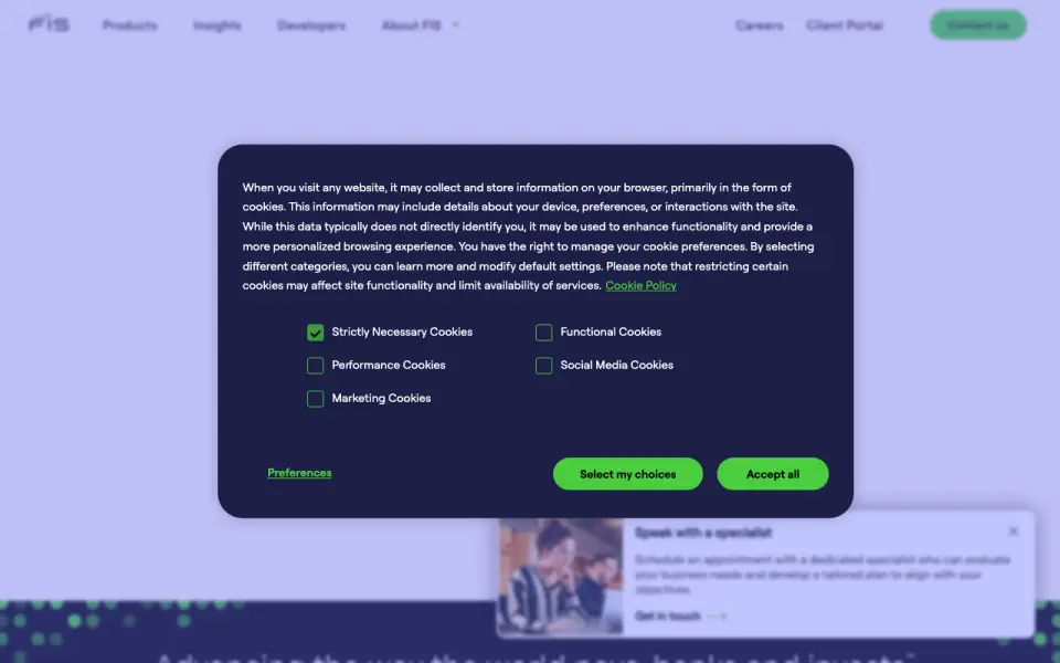 FIS Integrated Invoice-to-Pay's website