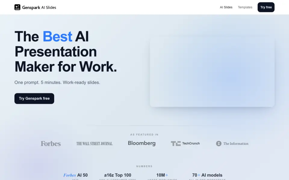 Genspark Design's website