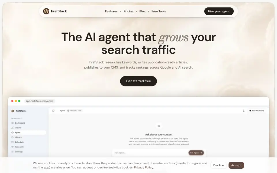 hrefStack's website