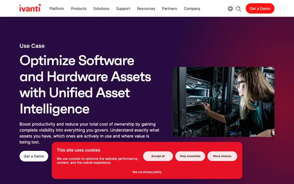 Ivanti Neurons for ITAM's website