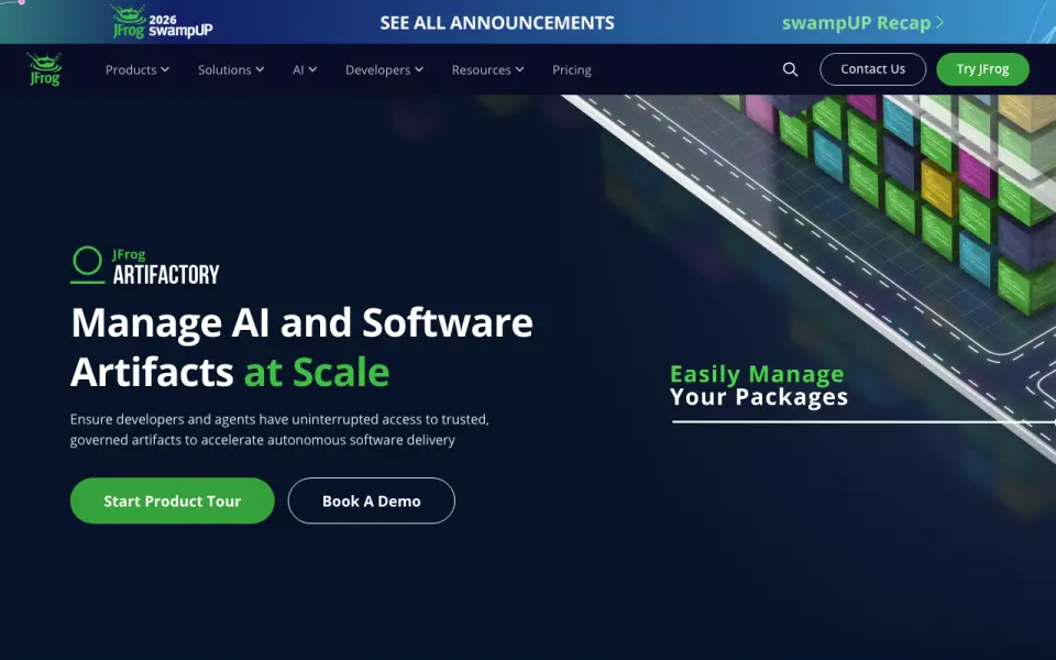 JFrog Artifactory's website