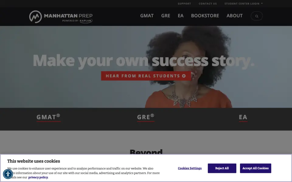 Manhattan Prep's website
