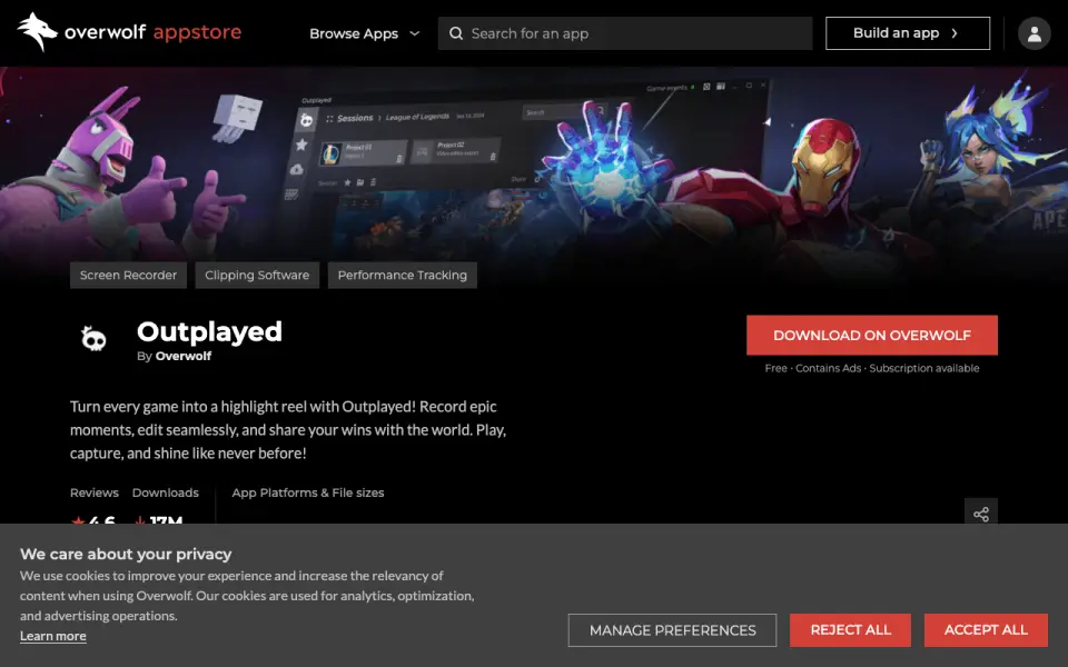 Overwolf's website