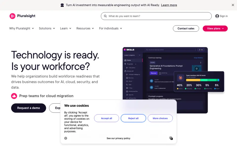 Pluralsight's website