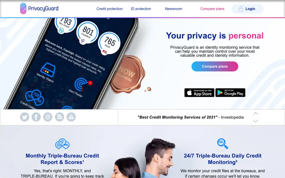 PrivacyGuard's website