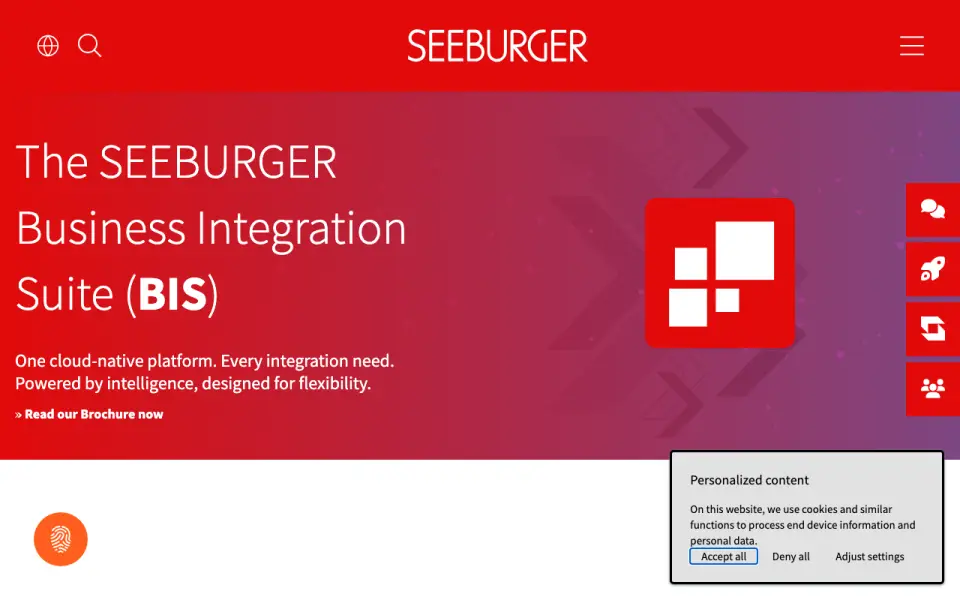 SEEBURGER BIS Platform's website