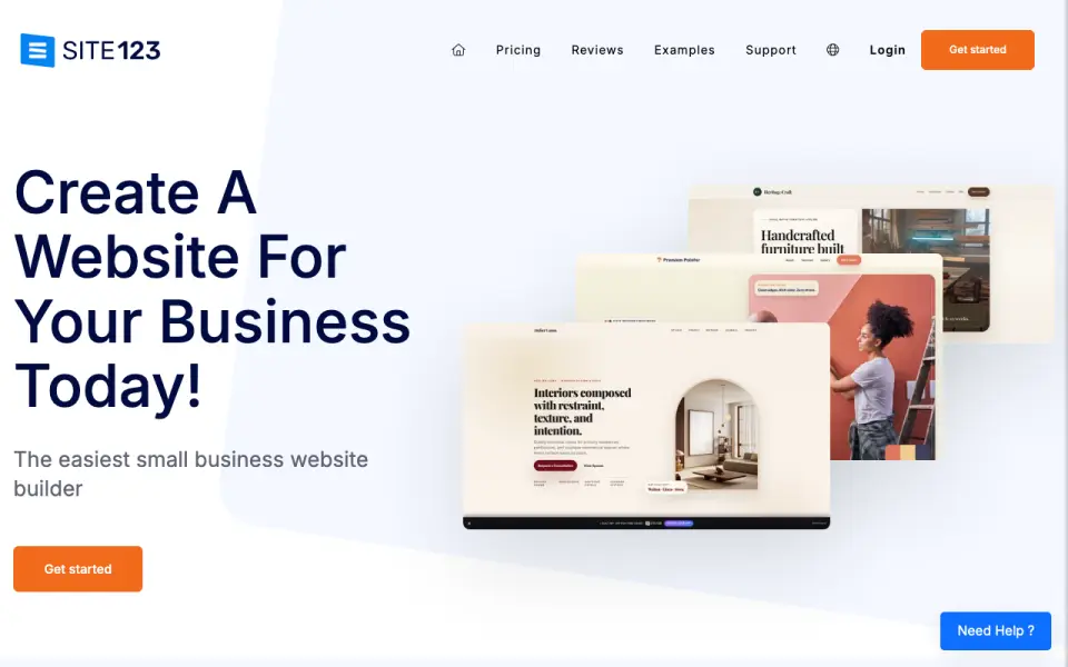 SITE123's website