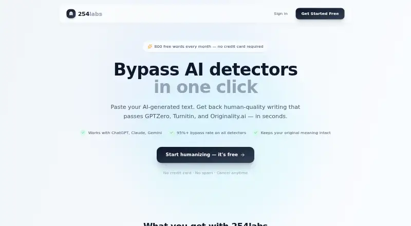 254labs Ghost Mode Humanizer's website