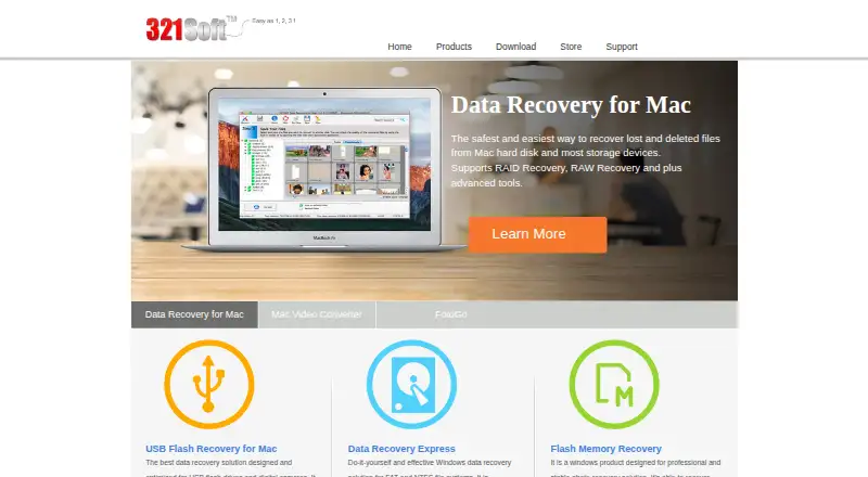 321Soft Data Recovery Express's website