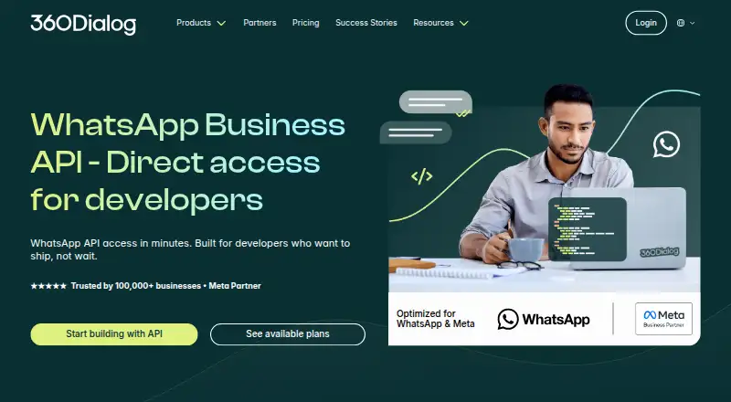 The 360dialog homepage