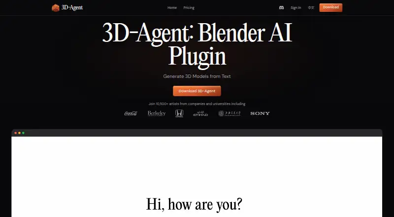 3D-Agent's website