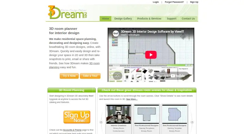 The 3Dream homepage