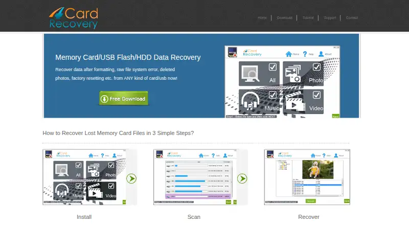 4Card Recovery's website