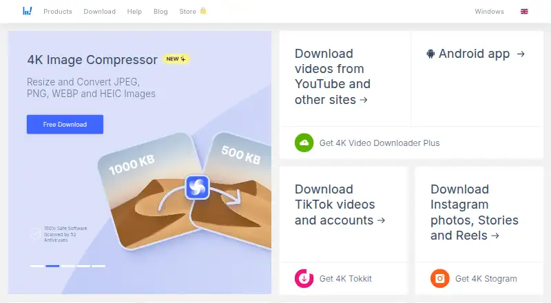 4K Download Online's website