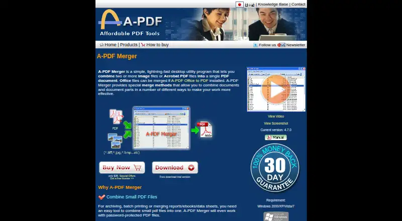 A-PDF Merger's website