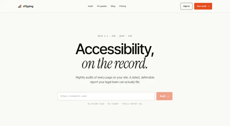 A11yPing's website