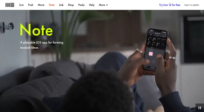 Ableton Note's website