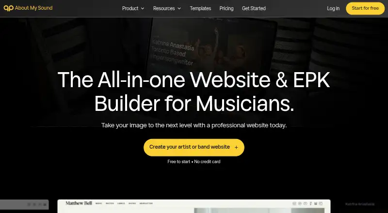 About My Sound's website