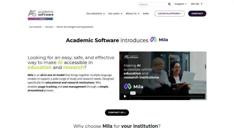 The Mila homepage