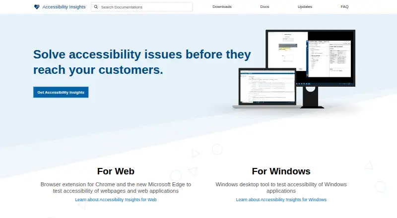 The Accessibility Insights for Windows homepage
