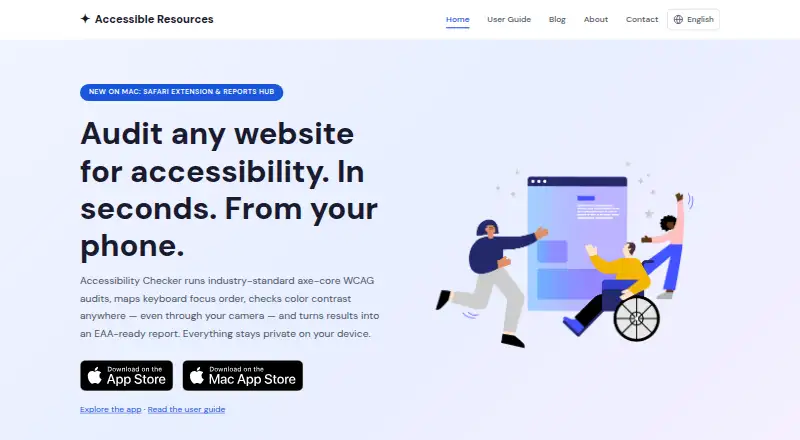 The Accessibility Checker homepage