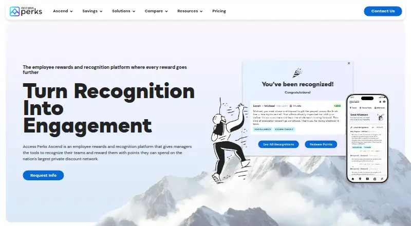 Access Perks Ascend's website