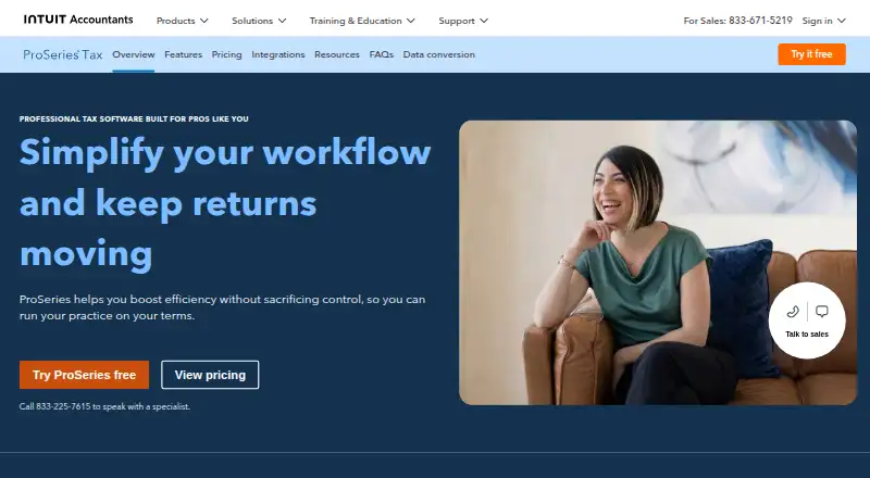 ProSeries's website
