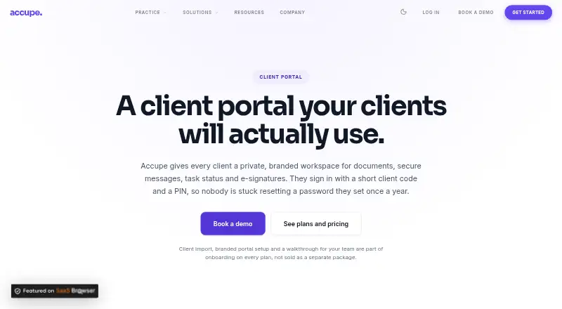 Accupe's website
