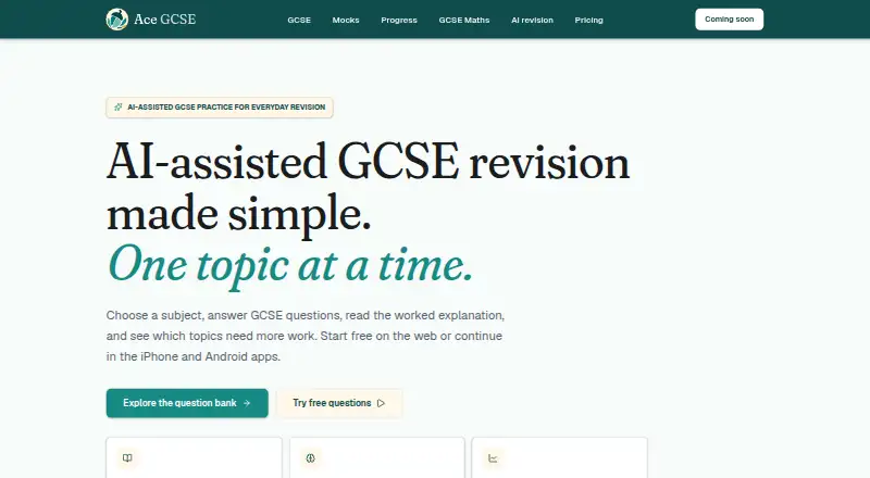 The AceGCSE homepage