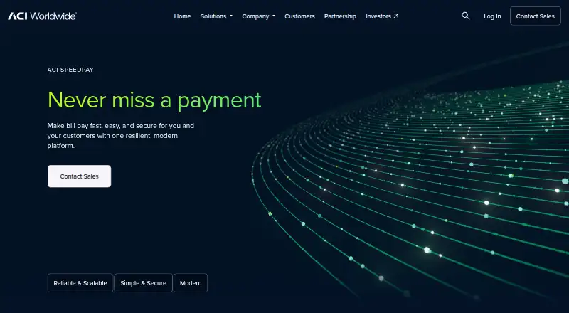 ACI Speedpay's website