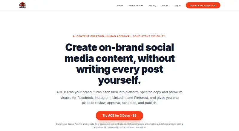 The ACE homepage