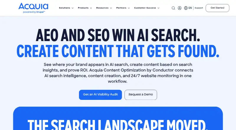 Acquia Content Optimization's website