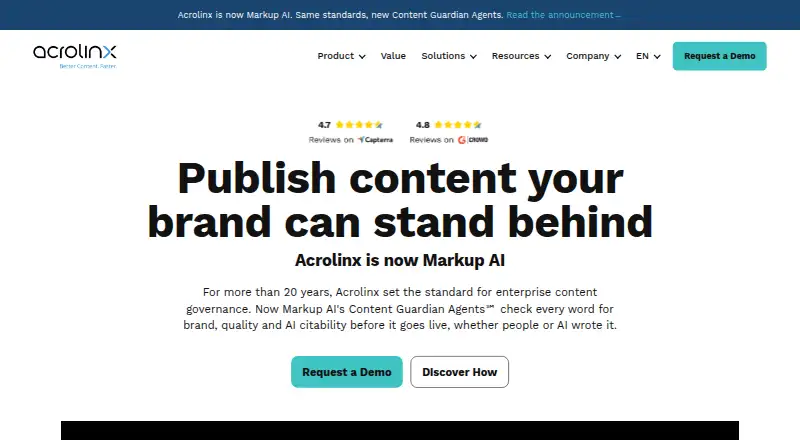 Acrolinx's website