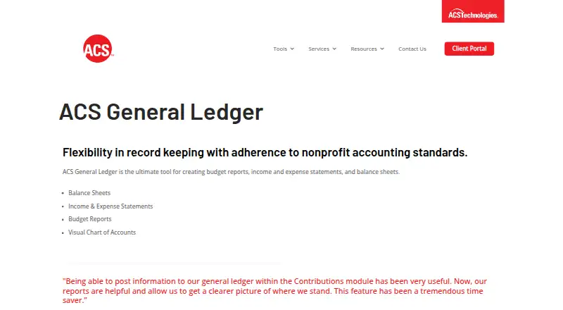 ACS General Ledger's website