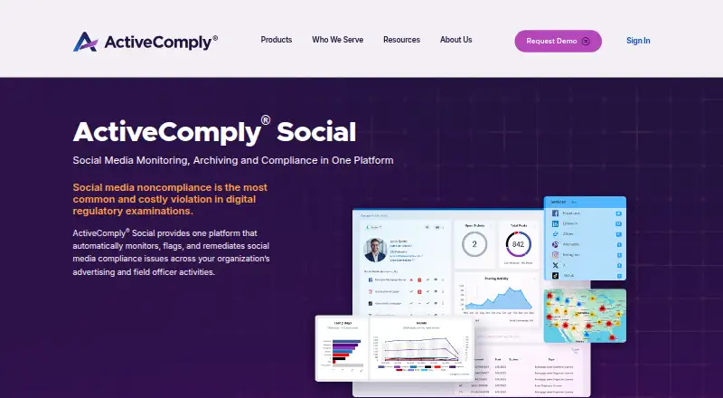 ActiveComply Social's website