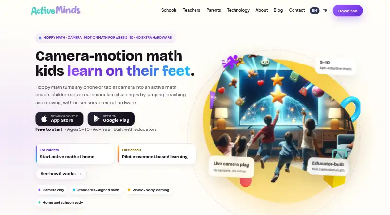 The Active Minds homepage