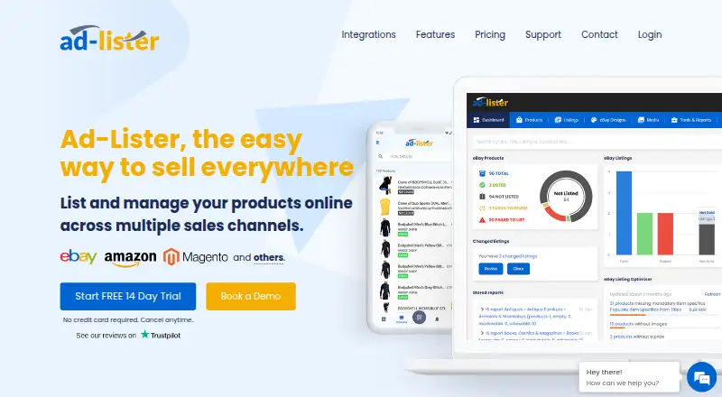 The Ad-Lister homepage