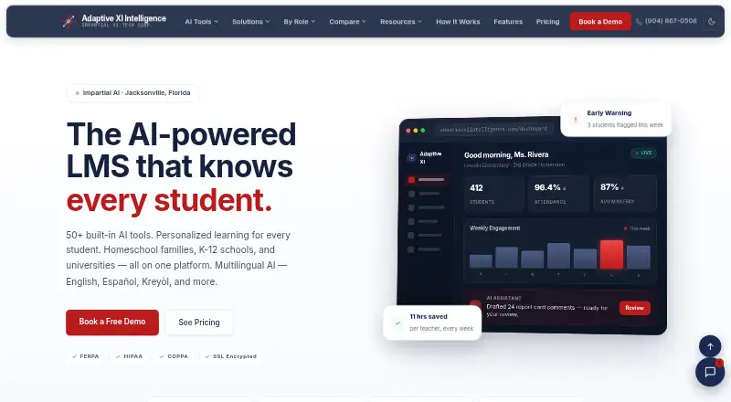 Adaptive XI Intelligence's website