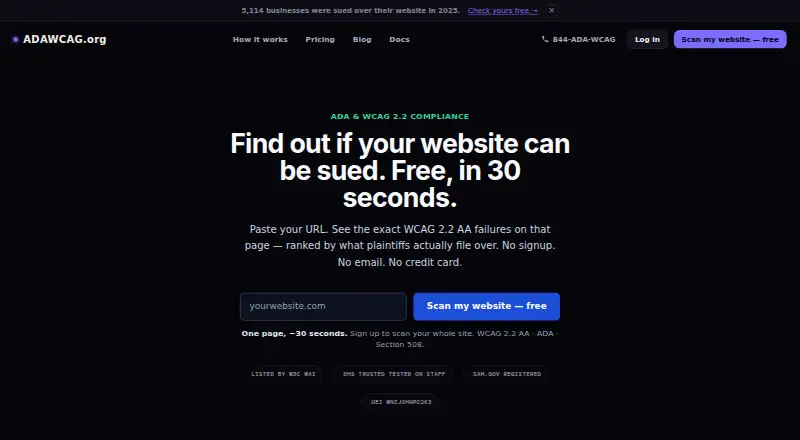ADAWCAG.org's website