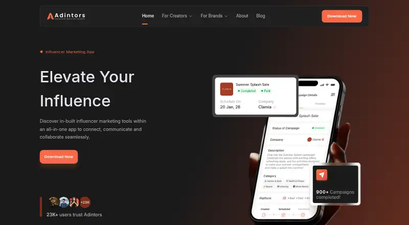 The Adintors homepage